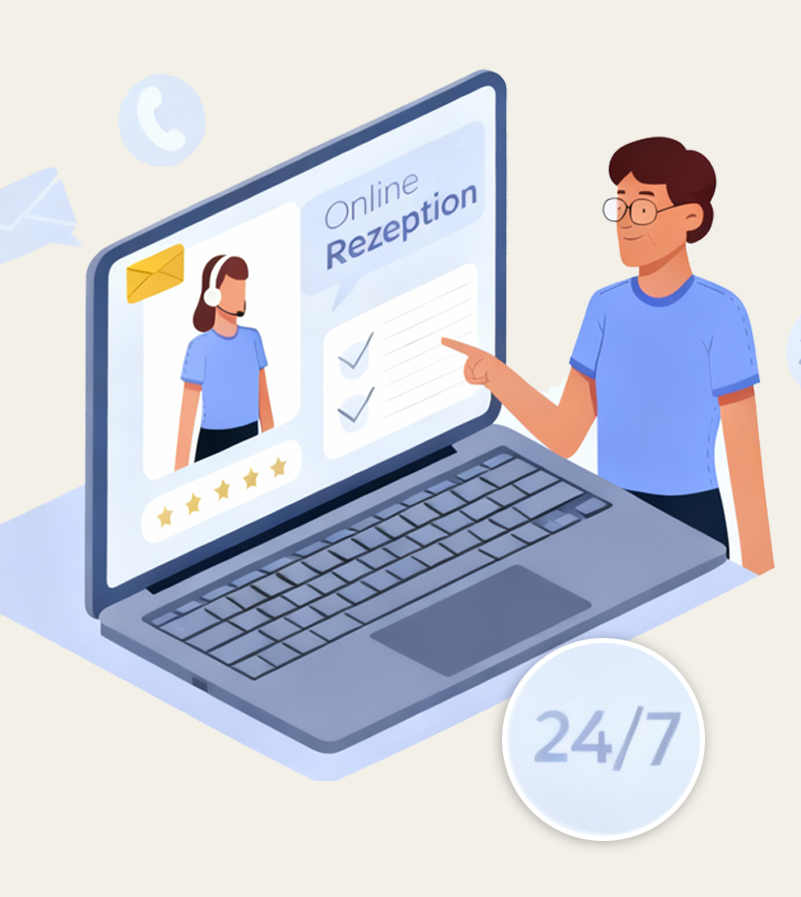 Onlinerezeption visual